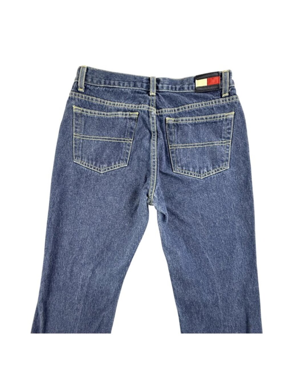 Vintage Tommy Hilfiger Jeans Womens 7 Blue Straight Leg Mid Rise Denim Y2K Flag - Picture 8 of 16